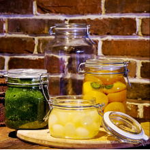 Haonai 2015 customized designed bulk glass jar with lid